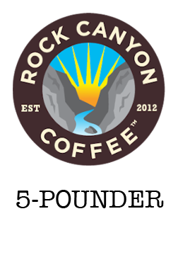 5 pound rock canyon coffee bag label
